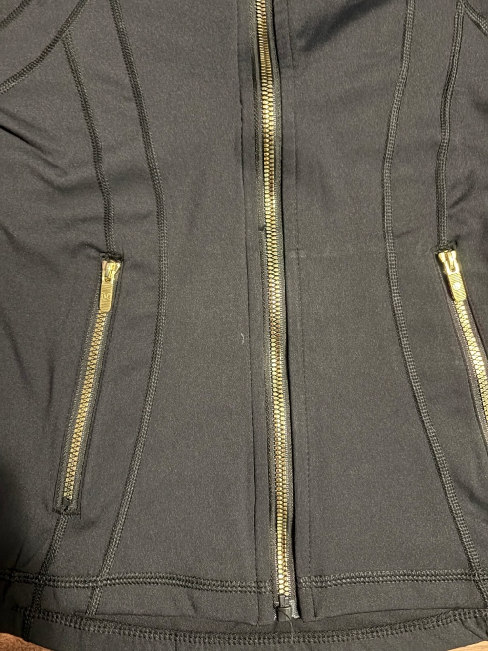 Lulu Define Jacket Luon, Size 6, Color Black, Zipper Gold - Picture 3 of 5